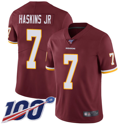 Washington Redskins Limited Burgundy Red Men Dwayne Haskins Home Jersey NFL Football #7 100th